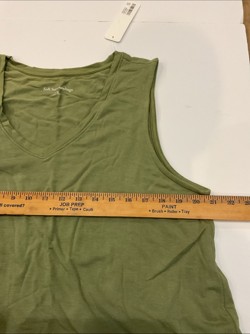 Soft Surroundings Olive & Coral Pink V‑Neck Tunic Tanks | Size XL (NWT Set of 2) - Picture 14 of 16